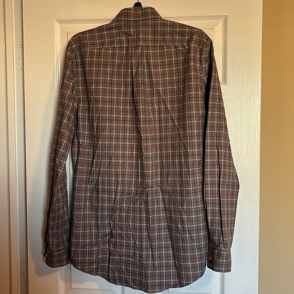 Lands’ End men’s gray long sleeve button down shirt size medium tall - Picture 6 of 8